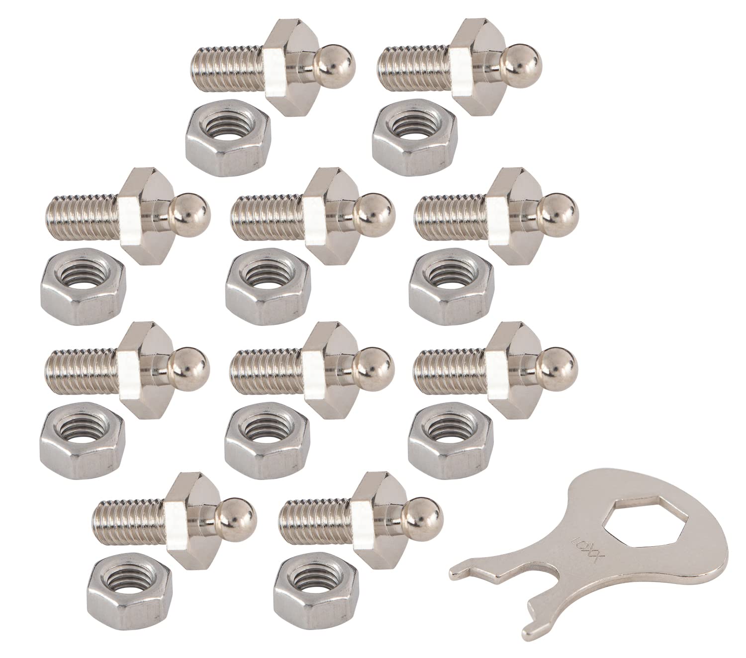 New Marine LOXX Bottom Parts 10 Pieces Threaded Screws M5 x 10 + Key