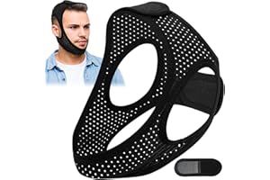 KAWVISY Anti Snoring Devices, Chin Strap for Sleeping, Snoring Relief Chin Strap, Good Sleep Airflow Jaw Strap for Sleep Apnea, Adjustable and Breathable Anti Snoring Chin Strap for Men or Women, 21in