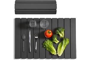 Meowoo Stone Dish Drying Mat for Kitchen Counter,24inx16in Drying matt for Dishes,Foldable Diatomaceous Earth Quick-Drying ma