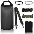 WAEKIYTL Bear Food Bag Hanging System, Ultralight Camping Bear Bag Kit Include 10L Waterproof Bear Bag, Pulley System with Survival Utility Ropes, Clips, Rock Pouch and Instructions