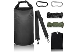 WAEKIYTL Bear Food Bag Hanging System, Ultralight Camping Bear Bag Kit Include 10L Waterproof Bear Bag, Pulley System with Survival Utility Ropes, Clips, Rock Pouch and Instructions