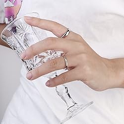 Diamday 4mm S925 Sterling Rings Silver for Women