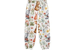 SUABO Easter Rabbit Leaf Boys Pant Sweatpants Workout Joggers Pants Size 3-10