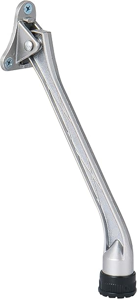 Amazon Com Kickdown Door Stop Holder Doorstops Commercial Door Stopper Kick Door Stops Door Kickstand Rubber Foot 6 Satin Nickel 1 Pack Office Products