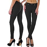 ToBeInStyle Women's Elastic Skinny Jean Pants w/Zipper & Pockets