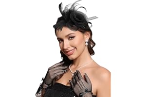 WOVOWOVO Fascinators Hats for Women Tea Party Headband Cocktail Wedding Headwear Headband for Women and Girls