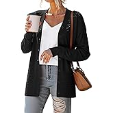 Jouica Women's Cardigan Sweaters 2025 Long Sleeve Cardigans for Women Lightweight Trendy Corchet Hollwed-Out V-Neck Sweater