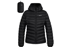 Pioneer Camp Women's Packable Puffer Jacket Winter Light Weight Water-Repellent Quilted Coat with Hood