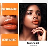 Oulac Moisturising Orange Lipstick - Hydrating Lip Colour, Vegan Cruelty-Free view 2