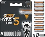 BIC Hybrid 5 Flex Men's Razor Refills 5 Moveable Nano-Tech Titanium Blades Box