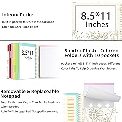 Ospelelf Clipboard Folio with Notepad for Letter