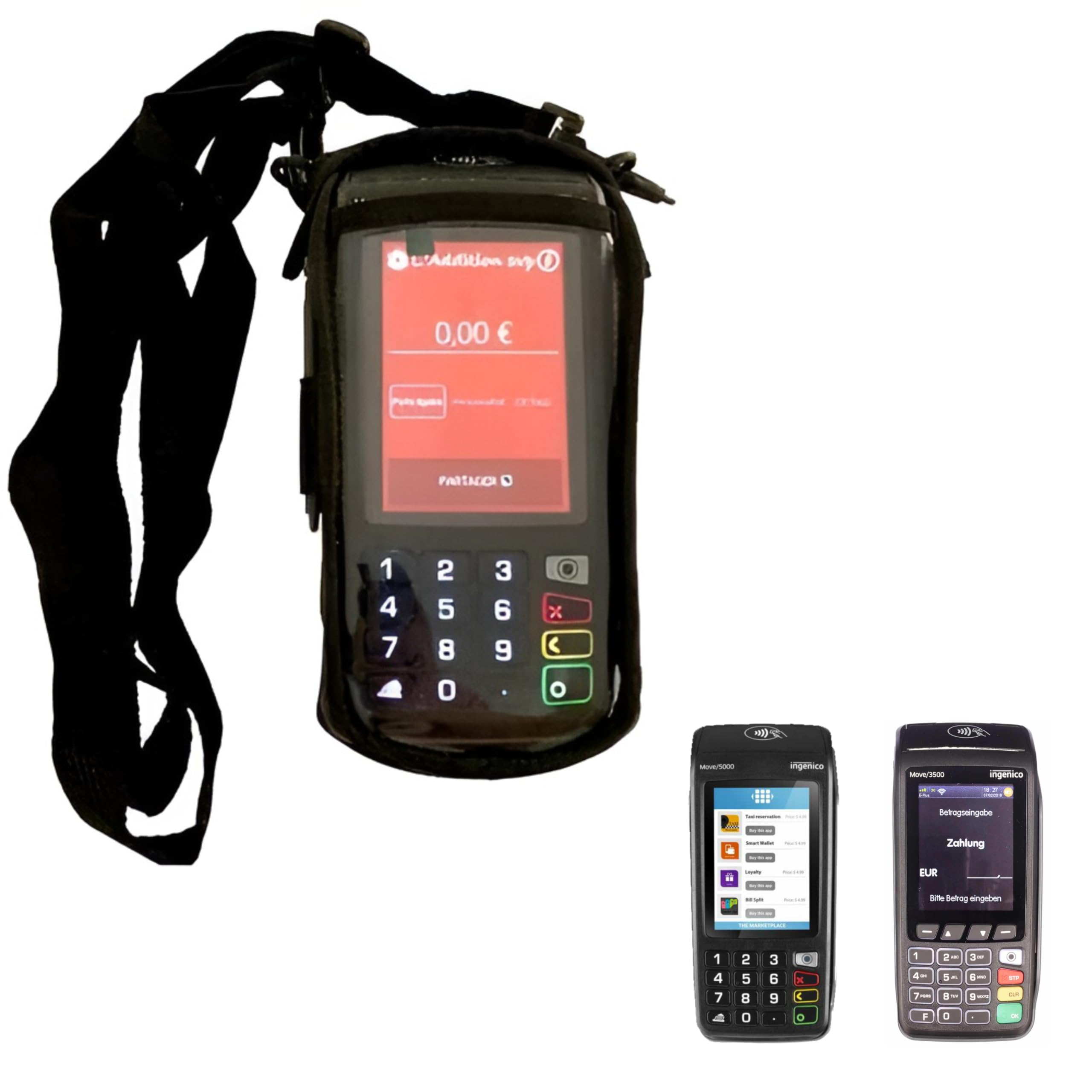 Ventalia Protective Plastic Case with Carry Strap for Ingenico MOVE 5000, MOVE 3500