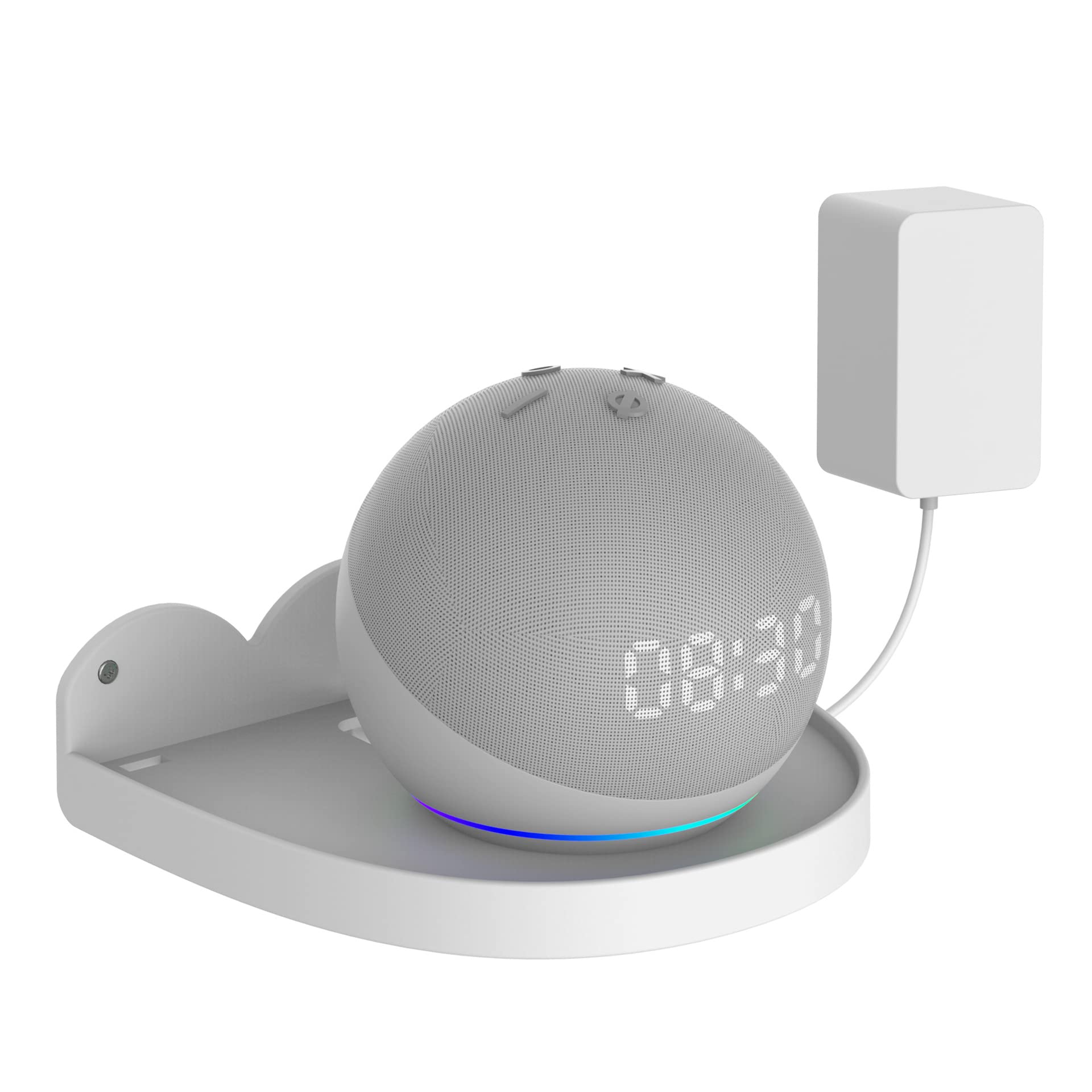 Aokicase Compatible with Google Nest WiFi Router + Point2 Holder Wall Mount Stand Mount Accessories with Integrated Cable Management, No Screws Required, Speaker Accessories Rack (White) JT01