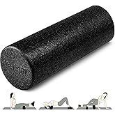 Yes4All High-Density Round Back Roller Foam, Exercise Foam Roller for Yoga, Pilates & Stretching - 12, 18, 24, 36 inch