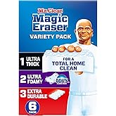Mr. Clean Magic Eraser Variety Pack with Ultra Thick, Ultra Foamy, and Extra Durable Multi Purpose Cleaner, Magic Eraser Spon