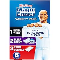 Mr. Clean Magic Eraser Variety Pack with Ultra Thick, Ultra Foamy, and Extra Durable Multi Purpose Cleaner, Magic Eraser Spon