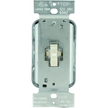 Leviton 6693 3 Way Illuminated Toggle Dimmer 600-Watt 120V Clear - Wall