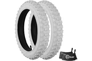 CALPALMY (2 Sets) 12"/14"/16"/18"/20" Kids Bike Replacement Tire and Inner Tubes Fit 1.75/1.95/2.125 - Compatible with RoyalB