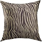 Mugod Decorative Throw Pillow Cover for Couch Sofa,Black African Zebra Skin Home Decor Pillow Case 18x18 inch