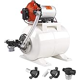 SEAFLO 55 Series rv water pump Pump System with 2 Gallon Accumulator Tank, 12V DC, 60 PSI, 5.5 GPM Self Priming, Smart Pressu