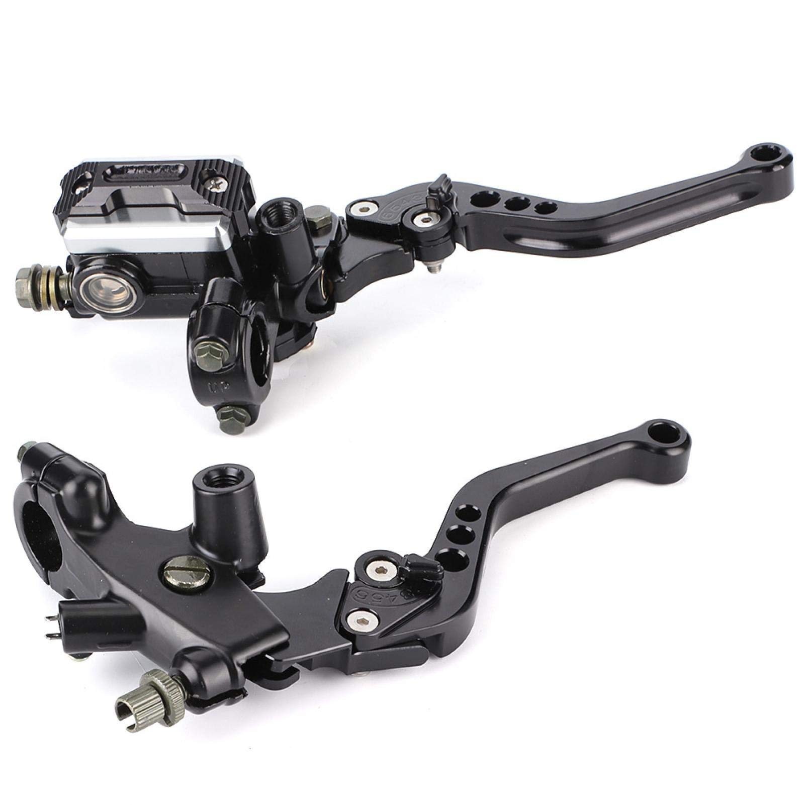 BOROCO Hydraulic Brake Pump, 1 Pair 7/8"(22mm) Universal Master Cylinder Levers, Motorcycle Modified Hydraulic Brake Master Cylinder Hydraulic Pump Clutch Levers Set