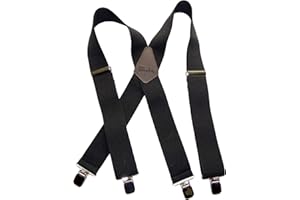 HOLD-UP SUSPENDER CO. Holdup 2" Wide Contractor Suspenders for Men with Patented No-slip metal clip.