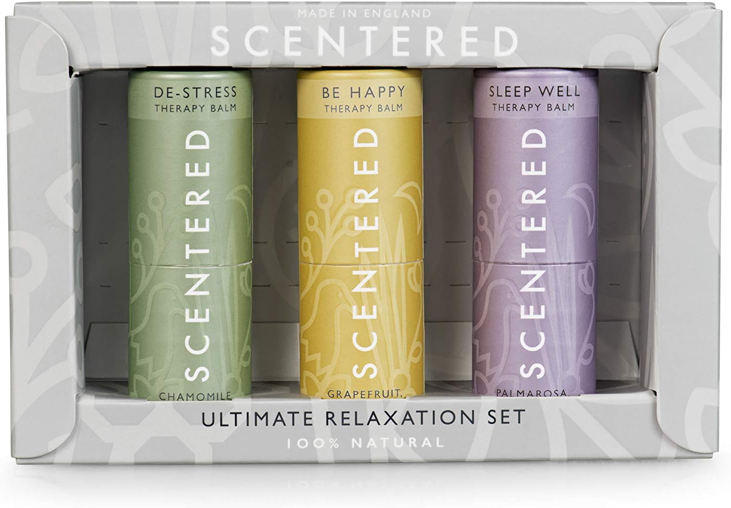 Scentered Aromatherapy Balm Gift Set, Positive & Relaxed, Pack of 3 Balms: Happy, De-Stress, Sleep Well, Lavender, Cedarwood - Image 4