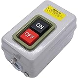 mxuteuk Push Button Switch On/Off Start Stop Self Lock Mechanical Equipment Control Station 10A AC 220V /380V BS230B