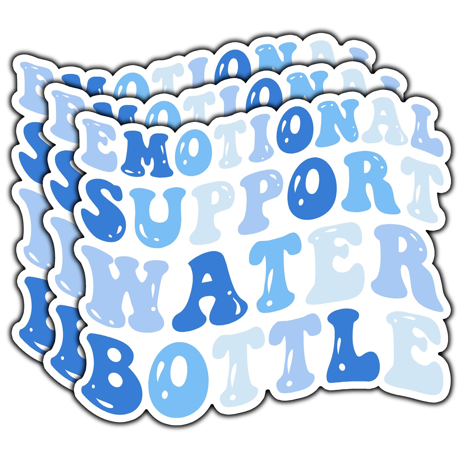 Photo 1 of (3Pcs) Emotional Support Water Bottle This Sticker Funny Quote Saying Sarcastic Sticker Waterproof Vinyl Decal for Laptop Water Bottle Tumbler Phone Case Notebook Hard Hat Kindle Size 3x2.7 Inches X3
