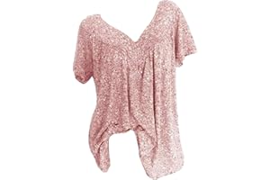 GOFLIC Short Sleeve Shirts for Womens Trendy Floral Graphic Tees Casual Loose Summer Tops Plus Size V Neck T Shirts 2024