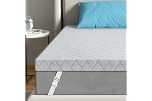 BedStory Mattress Topper Queen 3 Inch, Bamboo Charcoal Queen Memory Foam Mattress Topper with Breathable Cover, High Density 