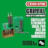 EVO-STIK GRIPFILL Gap Filling Adhesive Buff 12 x 350ml Bonds Many Surfaces view 3