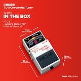 BOSS TU-3 Chromatic Stompbox Tuner Pedal with 21-Segment LED Meter view 5