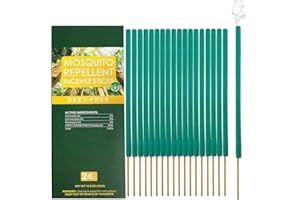 NATSHIELD 24 Pcs Mosquito Repellent Incense Sticks, Citronella Incense Sticks Outdoor, Deet Free Natural Mosquito Killer Mosquito Repellent Outdoor Patio, Camping, Fishing, Yard