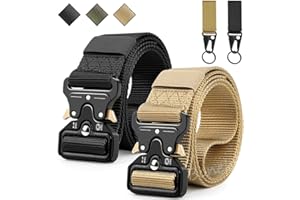 BONEKE Military Belt, Men Tactical Belt with Quick Release Metal Buckle Ideal for military training and outdoor, police belts