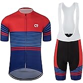 Coconut Ropamo CR Men's Cycling Jersey Set Road Bike Jersey Zipper Pocket Short Sleeves Cycling Kits Bib Shorts 3D Padded