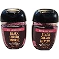 Bath and Body Care - Travel Size Sanitizer - 2 piece Bundle Set Hand Gel - 1 Fl Oz each LIMITED EDITION Scent (BLACK CHERRY MERLOT)