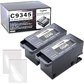 C9345 Ink Maintenance Box 2 Set Replacement for ET-8550 ET-5850 ET-16600 ET-16650 ET-5800 ET-5880 ET-8500 WF-7840 WF-7830 WF-7820 WF-7310 ST-C8000 ST-C8090 Printers (C12C934591/PXMB9)(2 Packs)