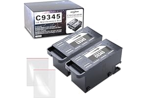 SPACEINK C9345 Ink Maintenance Box 2 Set Replacement for ET-5850 ET-8550 ET-16600 ET-16650 ET-5800 ET-5880 ET-8500 WF-7840 WF-7830 WF-7820 WF-7310 ST-C8000 ST-C8090 Printers (C12C934591/PXMB9)(2 Packs)
