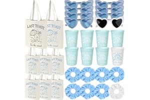 8 Pack Last Toast on the Coast Bachelorette Party Gifts Beach Bachelorette Party Favors Include Canvas Bag Cup Hair Scrunchie