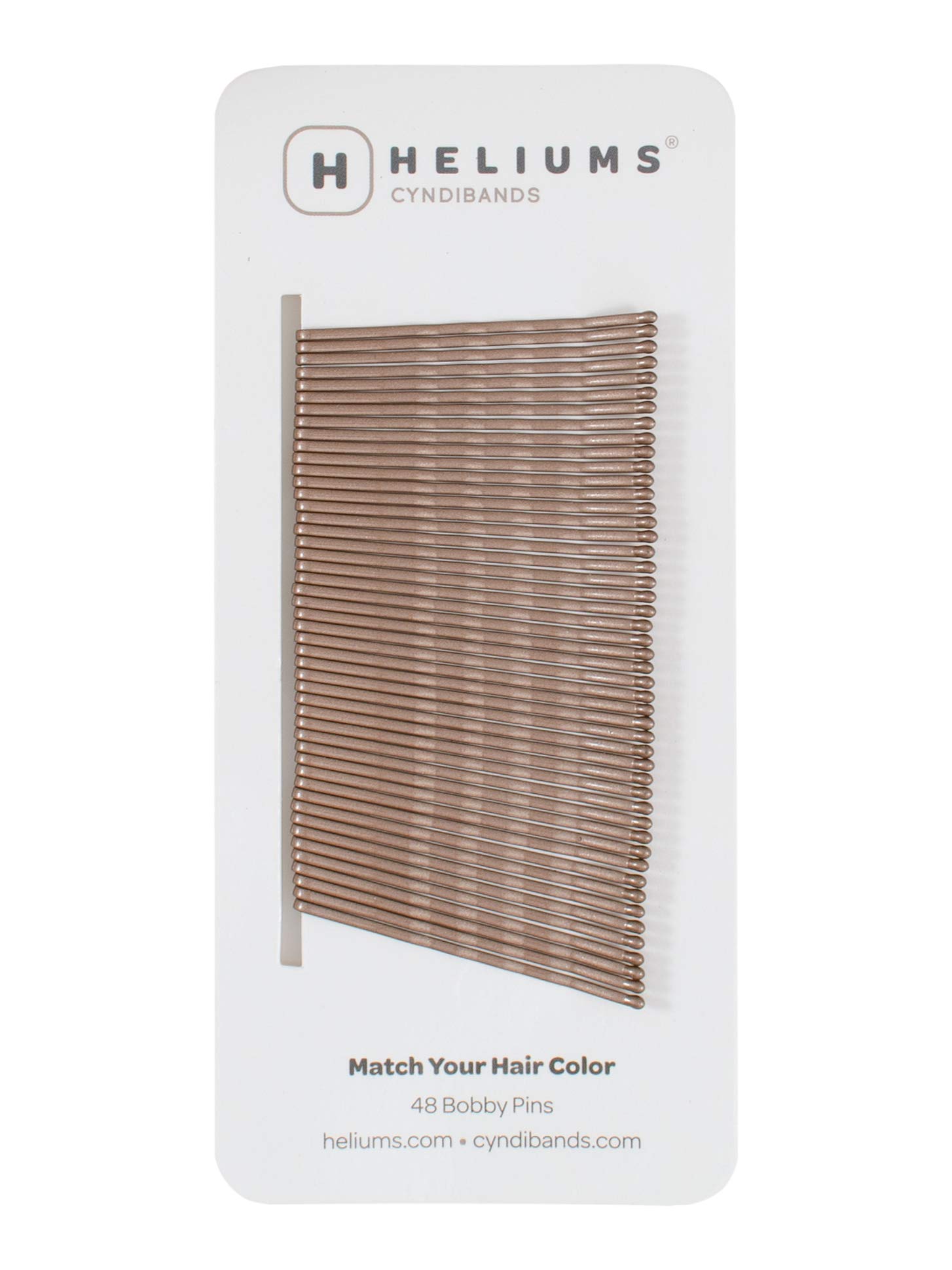 Heliums Kirby Pins - Light Brown - 48 Count, 5cm Wavy Hair Grips, Color Matched for Light Brown and Dark Blonde Hair — image 1