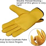 SAWANS Leather Work Gloves 2 Pairs Heavy Duty Garden Thorn Proof XL view 4