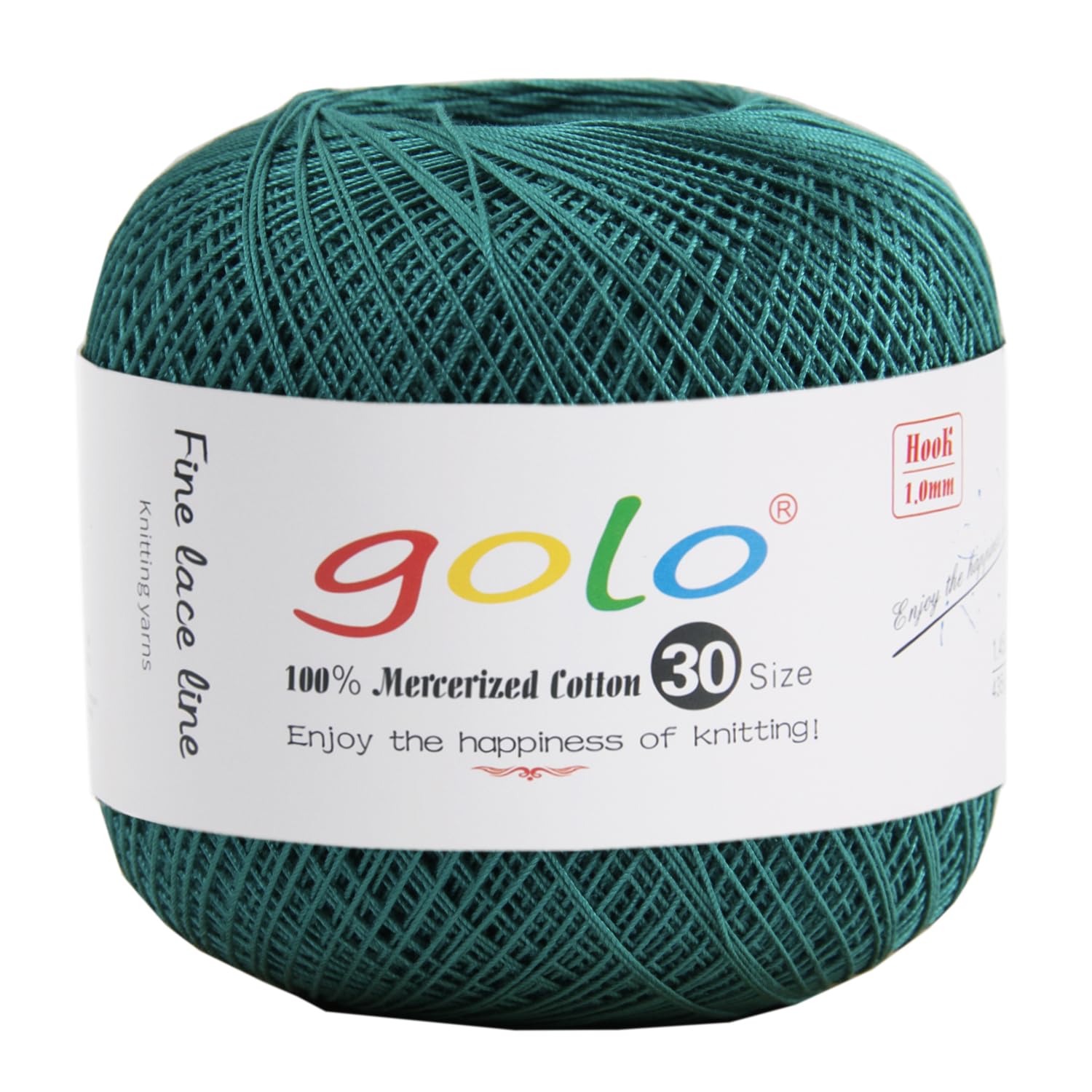 golo Crochet Thread Size 30 Yarn for Hand Knitting Cotton Crochet Green Yarn — image 1
