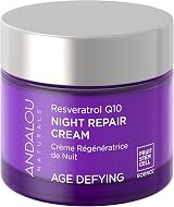 Andalou Naturals Resveratrol Q10 Night Repair Cream 50ml Anti Aging Wrinkle view 1