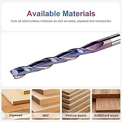 SpeTool Upcut Spiral Router Bits Extra Long 4 Inch