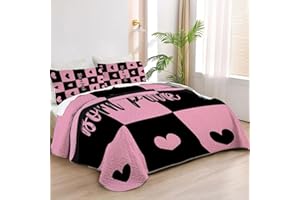 Allenjoy King Size Charming Girl Group Quilt Bedspreads Girl Group Bed Set Bedding Coverlet Fabric Washable with 2 Pillowcases SC00385-007