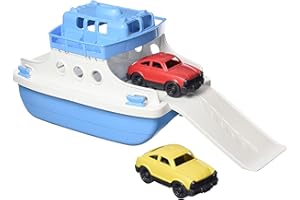 Green Toys Ferry Boat, Blue/White 4C - Pretend Play, Motor Skills, Kids Bath Toy Floating Vehicle. No BPA, phthalates, PVC. Dishwasher Safe, Recycled Plastic, Made in USA.