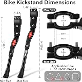 NUWAB Premium Bike Kickstand Aluminium Alloy Adjustable 24-28 inch view 5