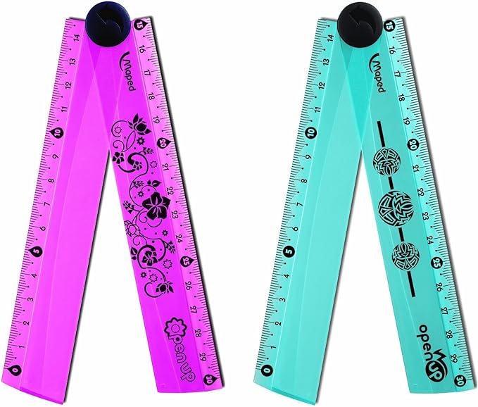 Maped open up 30 cm folding ruler Blue One supplied Amazon.co.uk