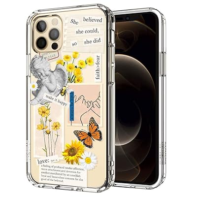 Buy Mosnovo Case For Iphone 12 Pro Iphone 12 Vintage Collage Sunflower Butterfly Slim Clear Case Design With Shockproof Tpu Bumper Protective Cover Case For Women Girls Online In Turkey B08x4q34mz